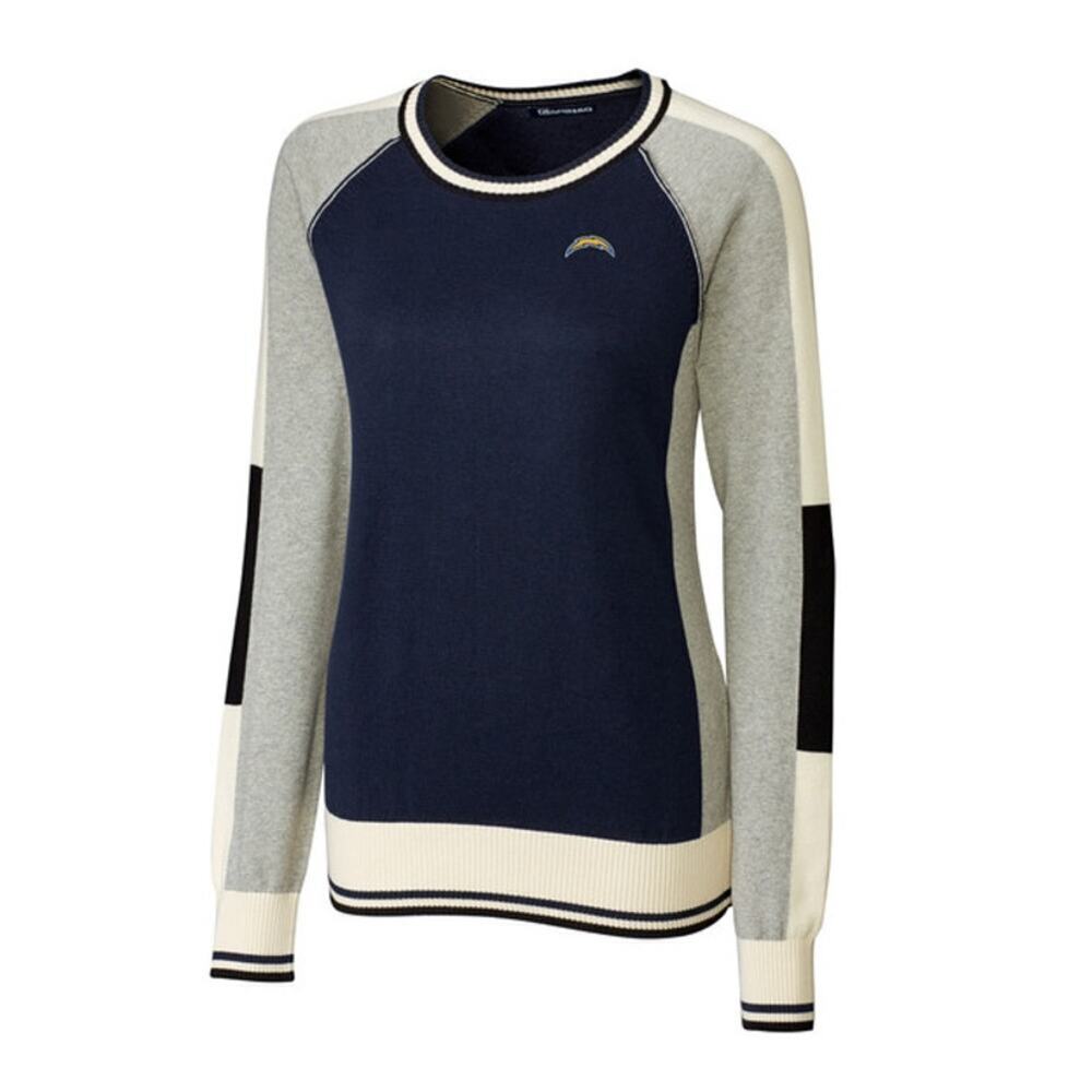 Cutter & Buck Womens Stride Colorblock Sweater Navy & Gray Pullover‎ Small NWT